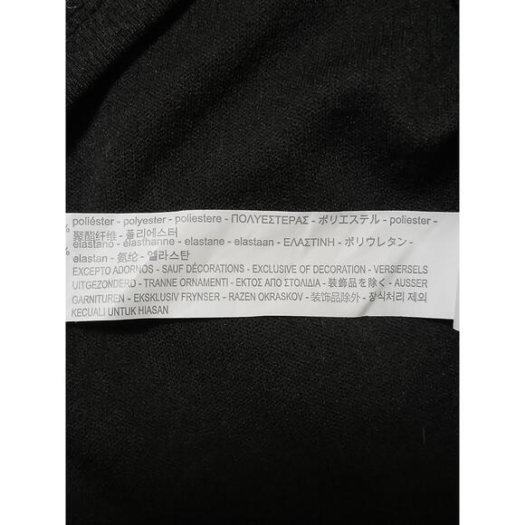 Zara Trafaluc Black Mock Neck Embroidered Sleeves Pullover Sweater - Picture 8 of 8